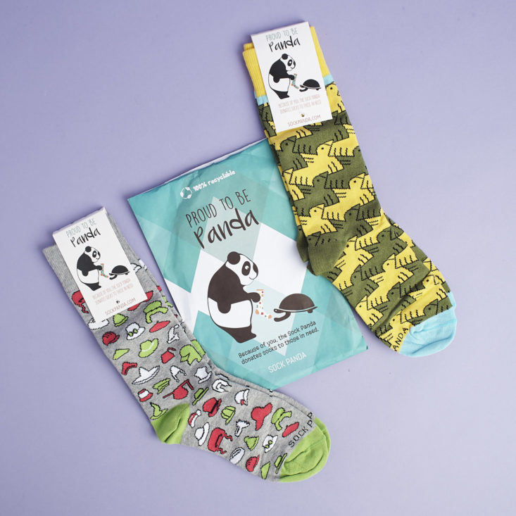 socks with sock panda envelope