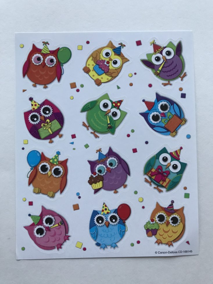 Stickermom Kiddie November 2017 Owls