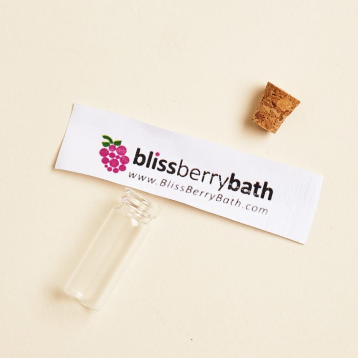 blissberry bath logo on back of fortune