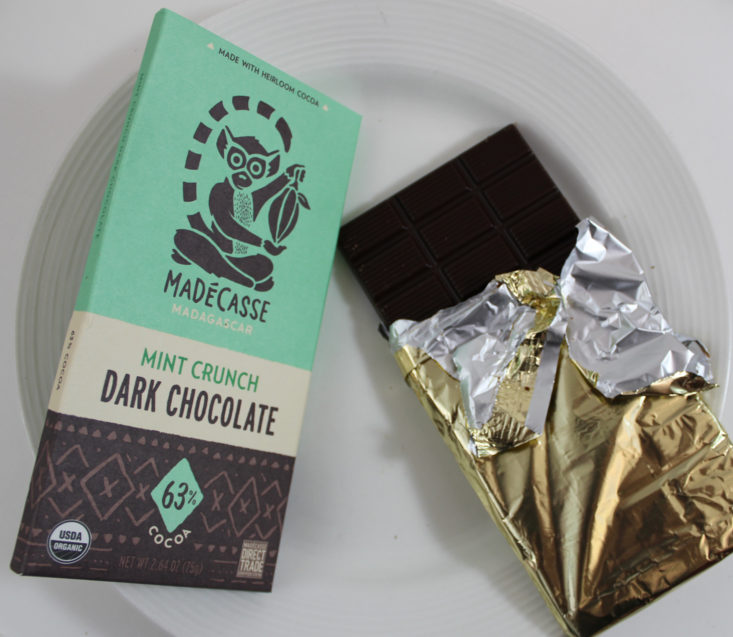 Madecasse Mint Crunch Dark Chocolate Bar 