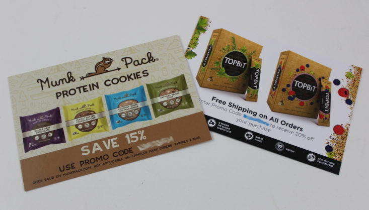 promotional cards about healthy cookies