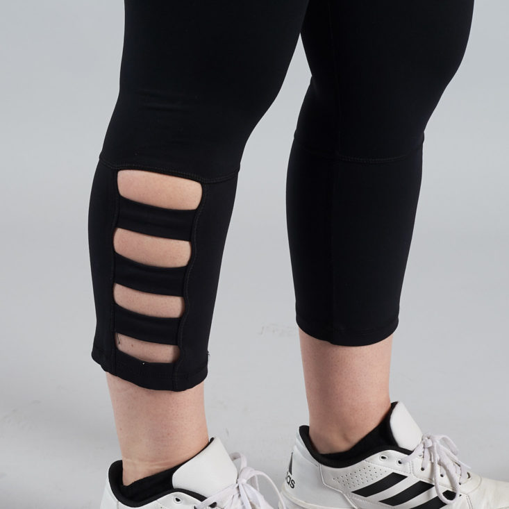 black leggings with 4 cutouts in the ankles