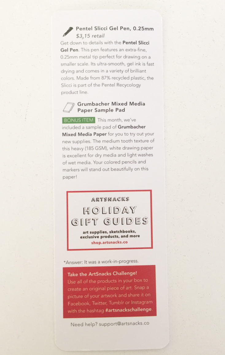 art snacks december 2017 booklet