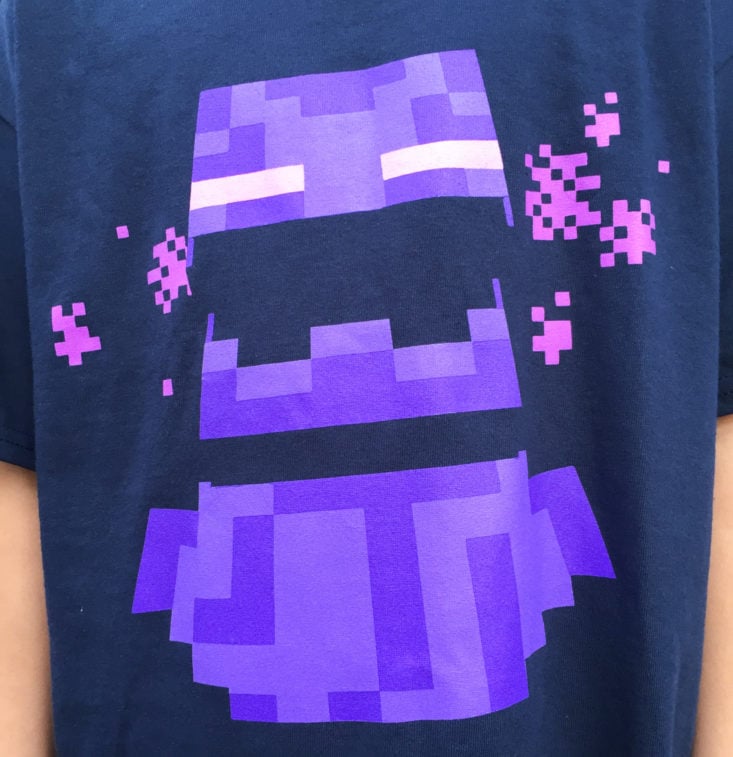 Exclusive Minecraft Tee closeup of graphic