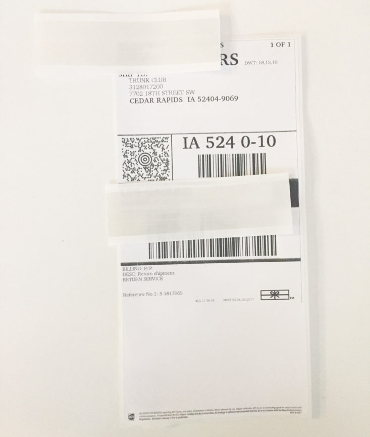 UPS return label