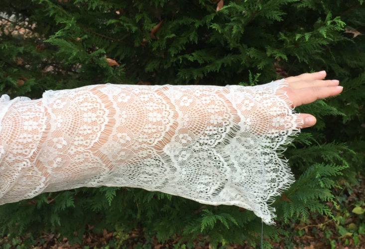 Lace Yoke Blouse by Sejour closeup of lace sleeve