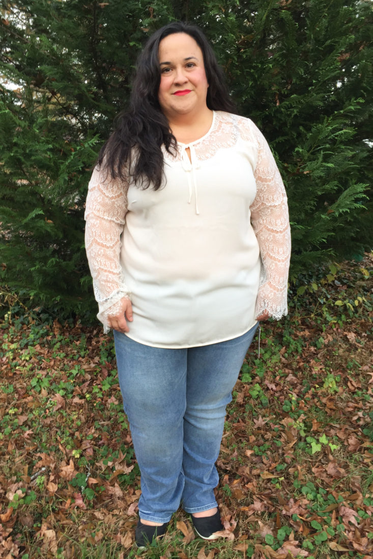 Lace Yoke Blouse by Sejour