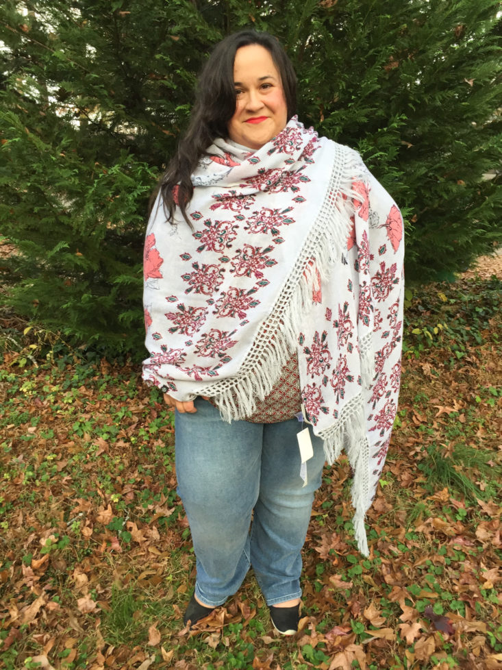 Treasure&Bond scarf modeled