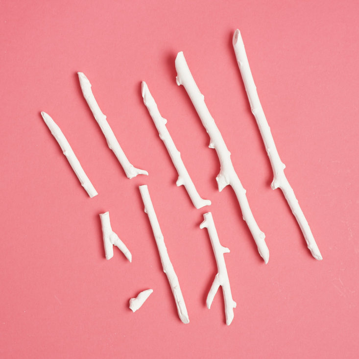 ceramic sticks, some of which are broken