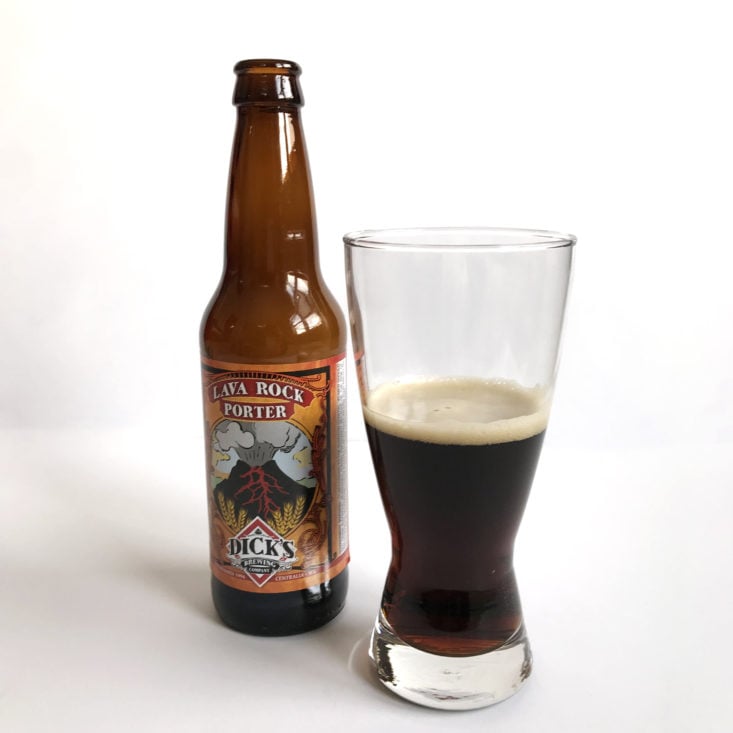 Craft Beer Club Box December 2017 - Lava Rock Porter Poured