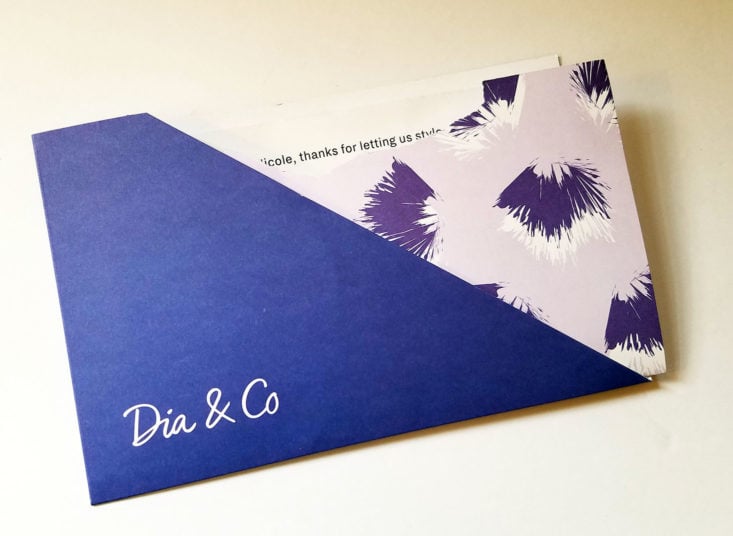 Dia and Co January 2018 envelope
