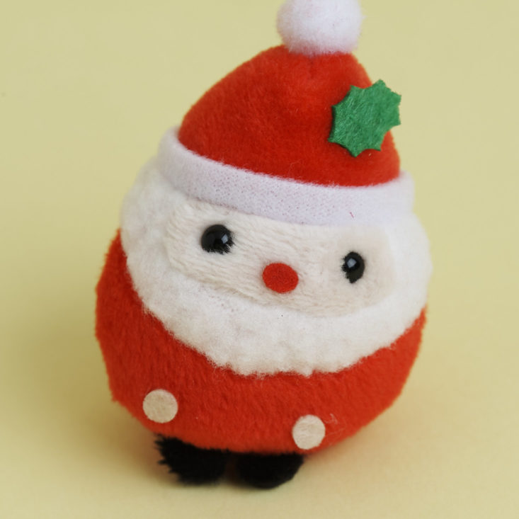 close up of Santa Christmas Plushie