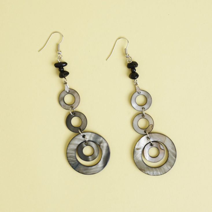 pearly dangly circle earrings