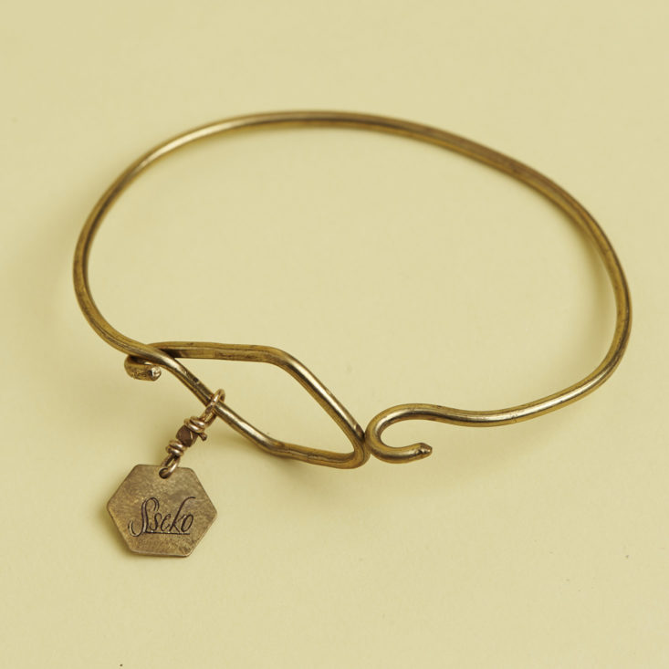 another angle for Sseko brass brave bracelet