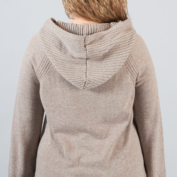 Infinite Style by Ann Taylor Box January 2018 - Hoodie Sweater In Oatmeal Melange Back