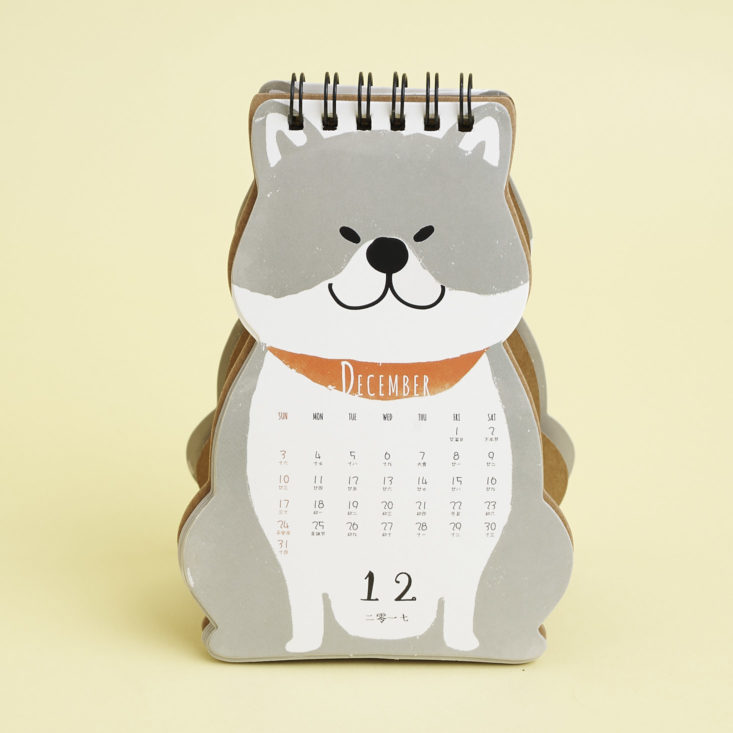 Shiba Inu 2018 Desk Calendar- Month of Dec