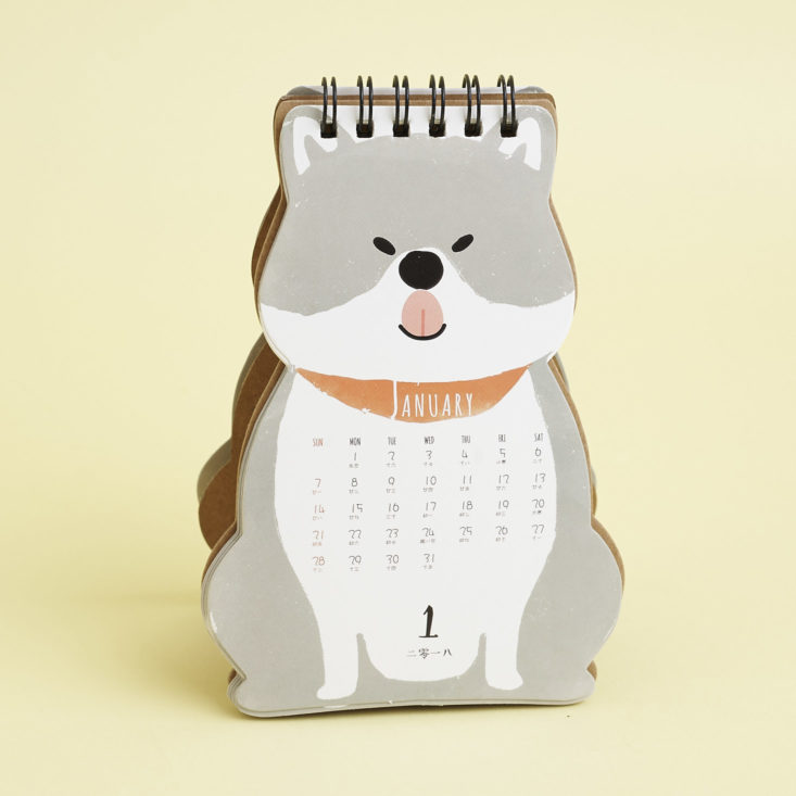 Shiba Inu 2018 Desk Calendar - Month of January