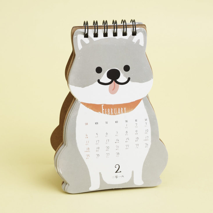 Shiba Inu 2018 Desk Calendar - Month of February