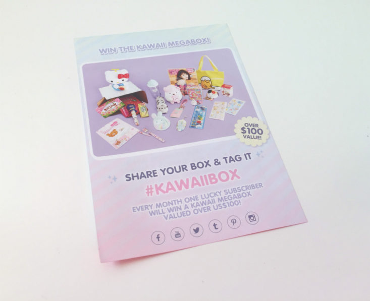 Kawaii Box January 2018 info card back