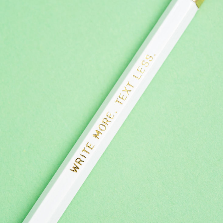 write more text less pencil