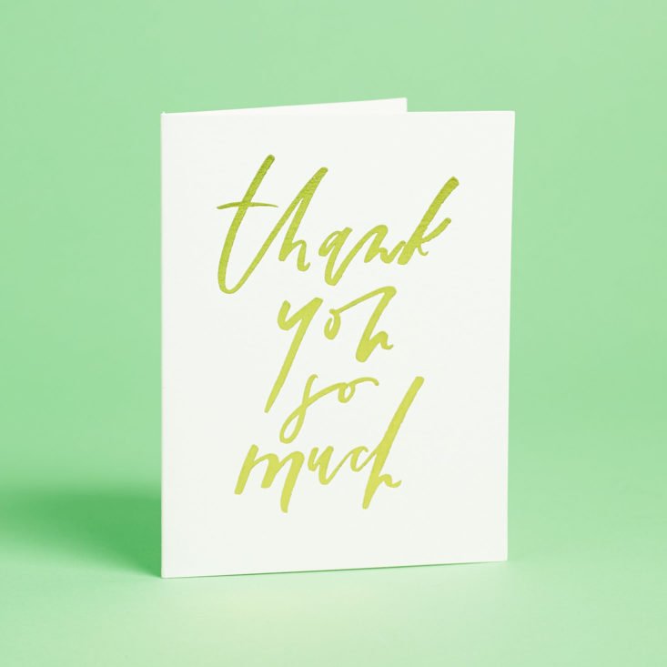 thank you so much greeting card