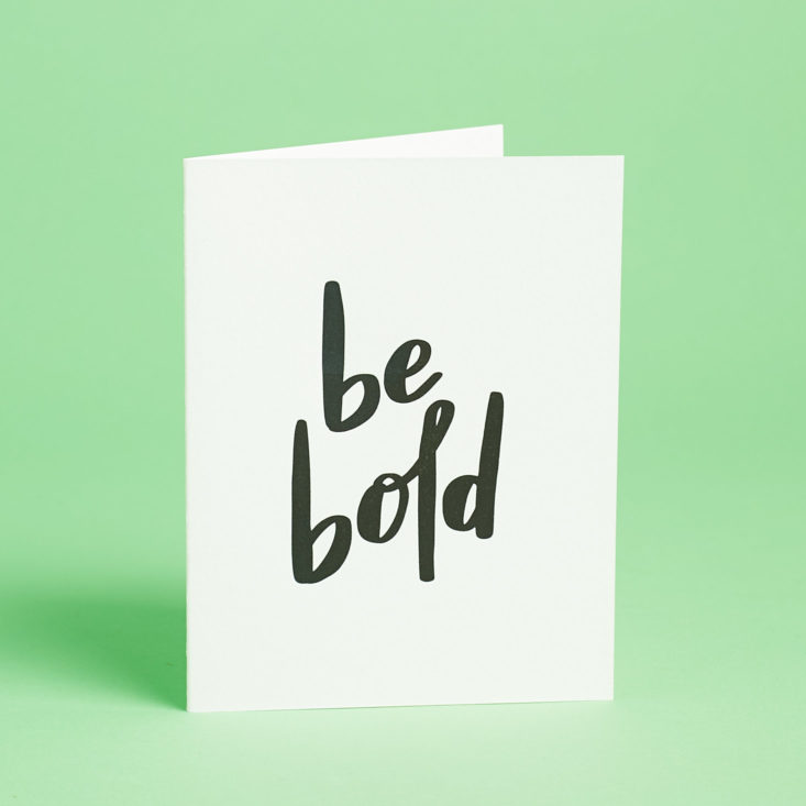 be bold card