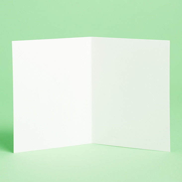 open greeting card with nothing inside