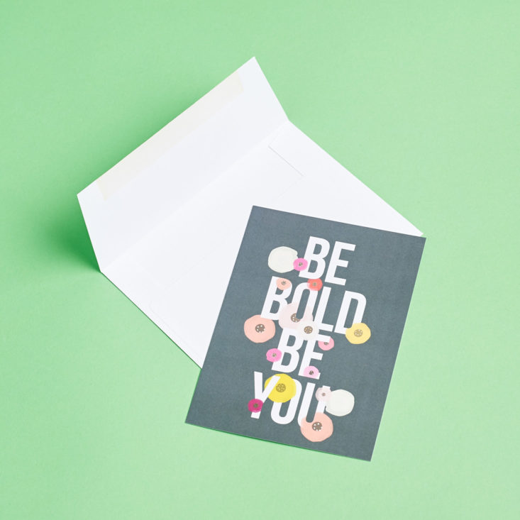 be bold greeting card and envelope