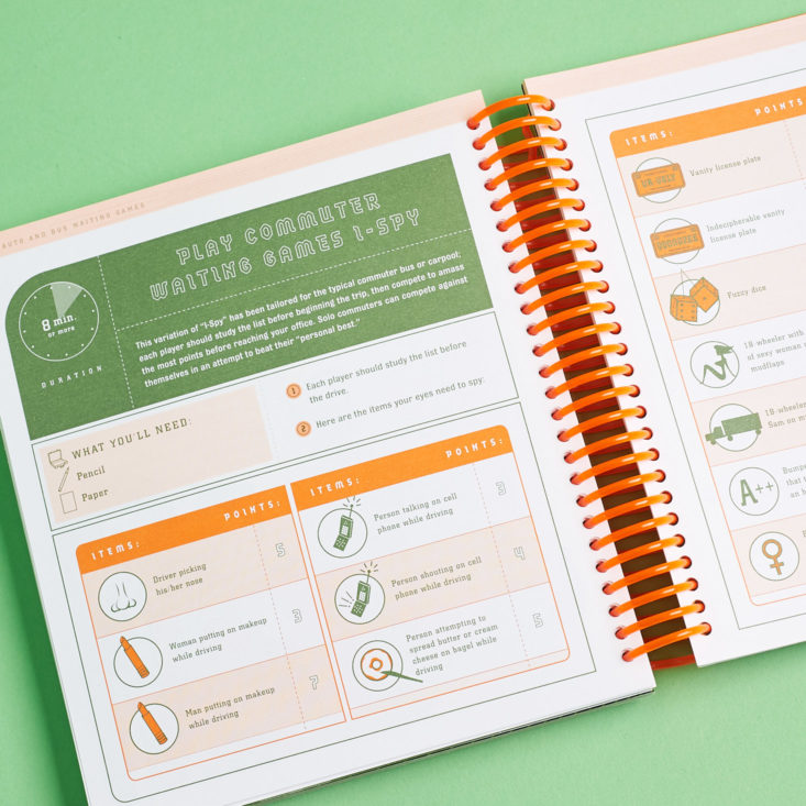 spiral bound commuter games book