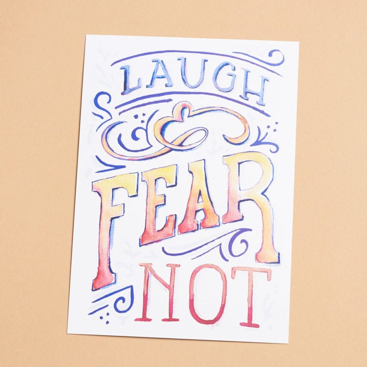 laugh and fear not print