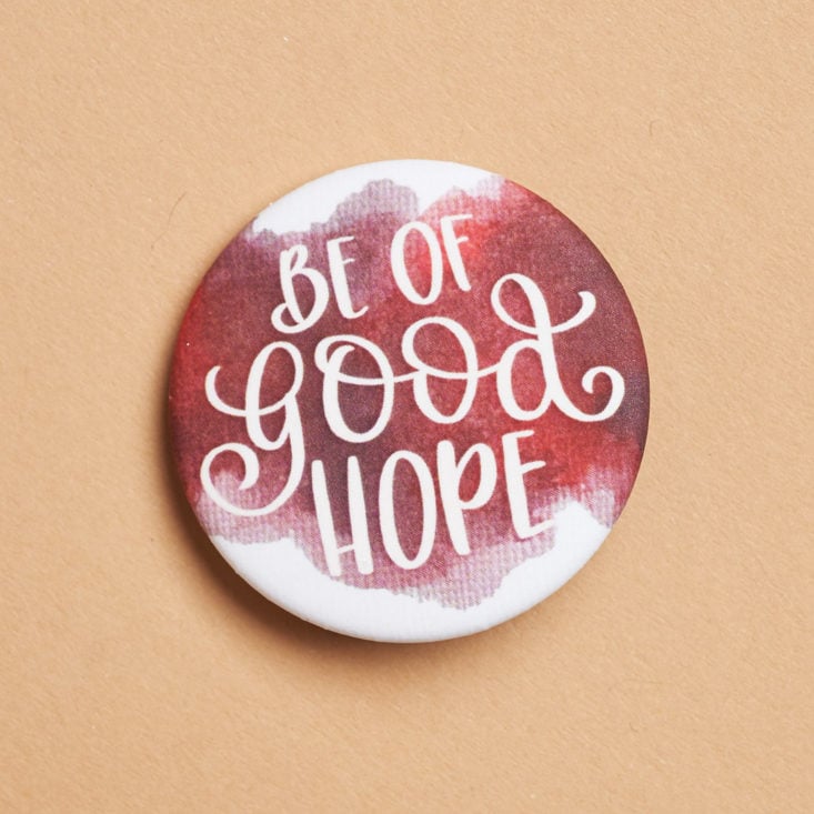 be of good hope pin