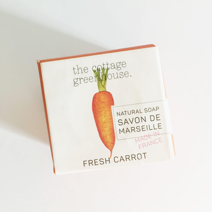 fresh carrot soap square