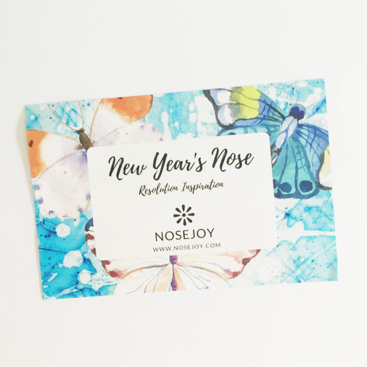 welcome card for nosejoy