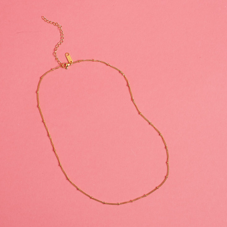 thin necklace laid flat