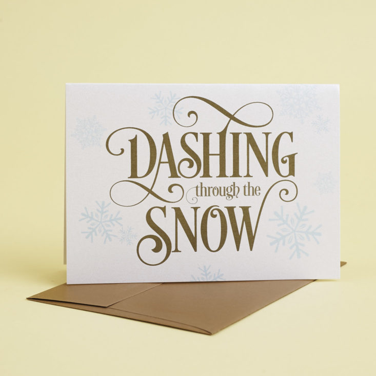 Dashing through the snow card