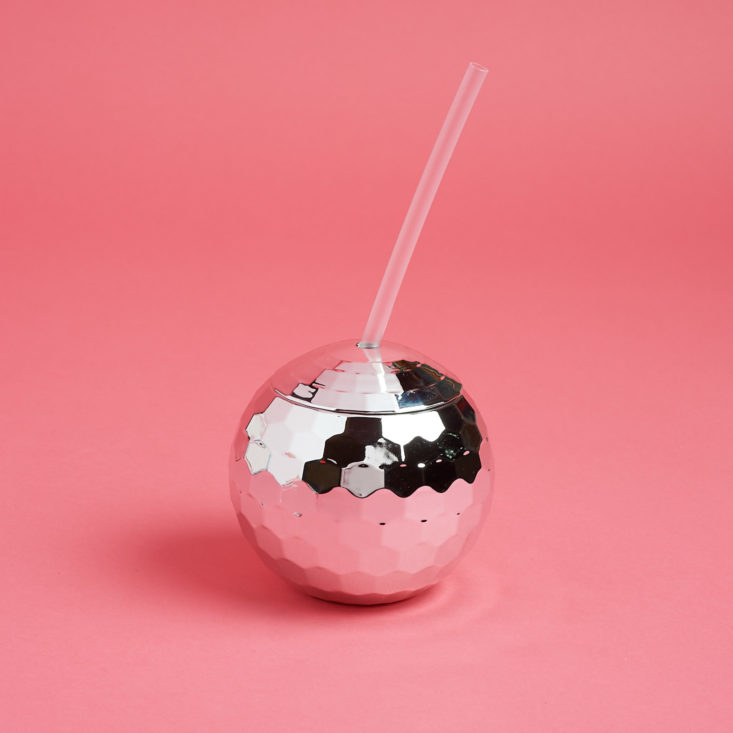 disco ball cup with straw