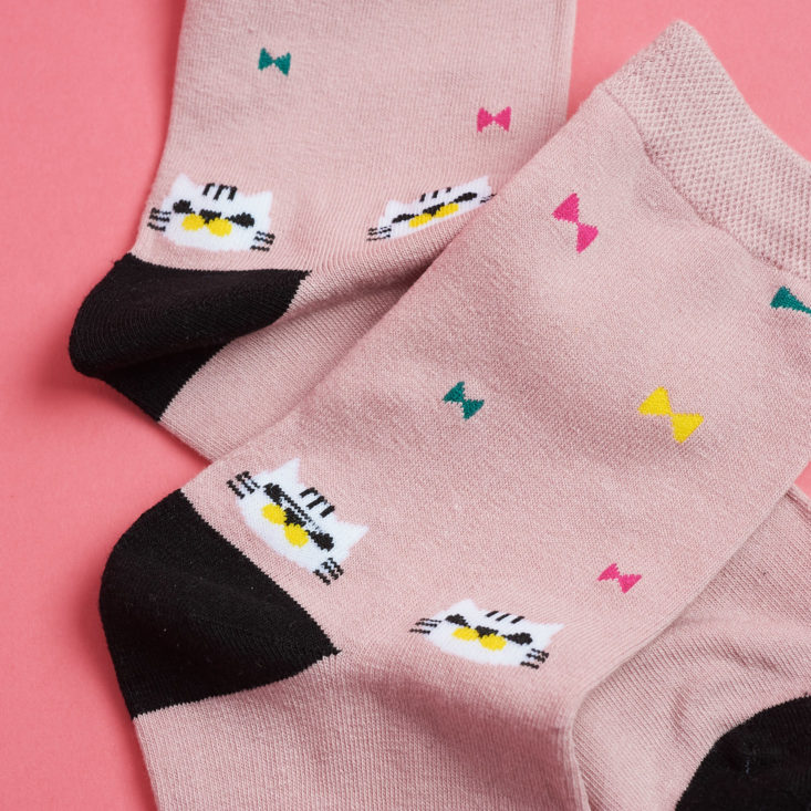 lilac cat socks