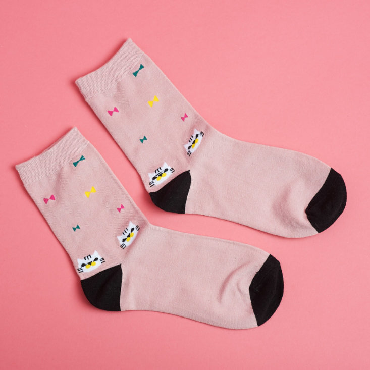 lilac socks with black toes