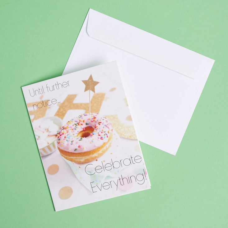 donut greeting card in envelope