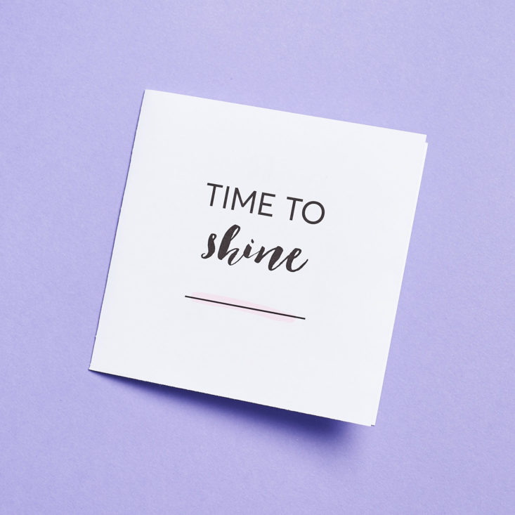 time to shine info booklet