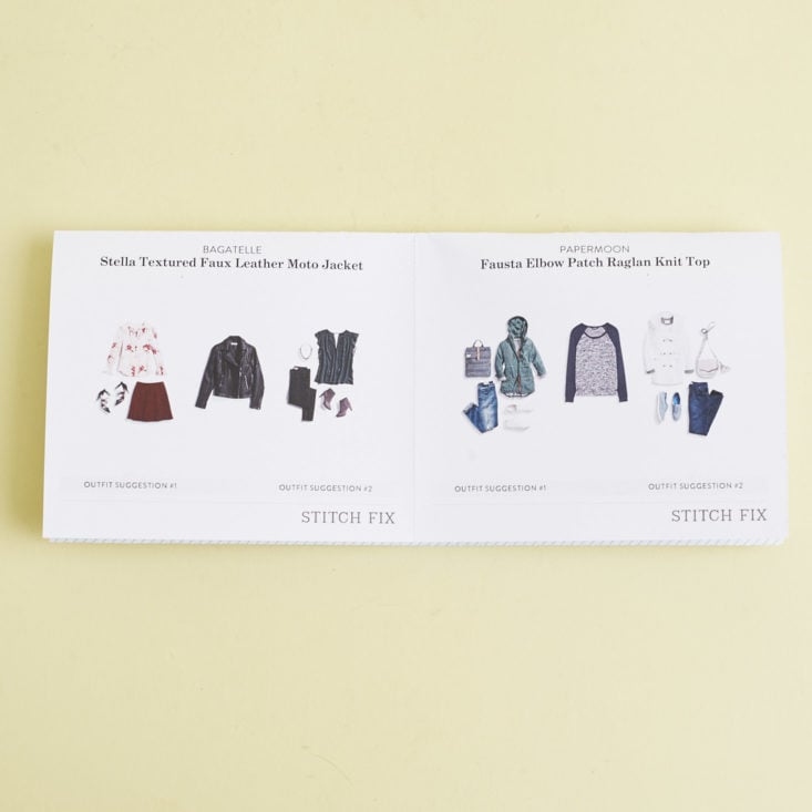 StitchFix Box January 2018 - Monthly Card Outfits
