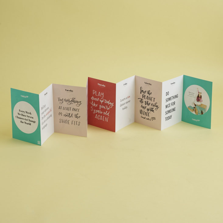 accordion folded promo cards