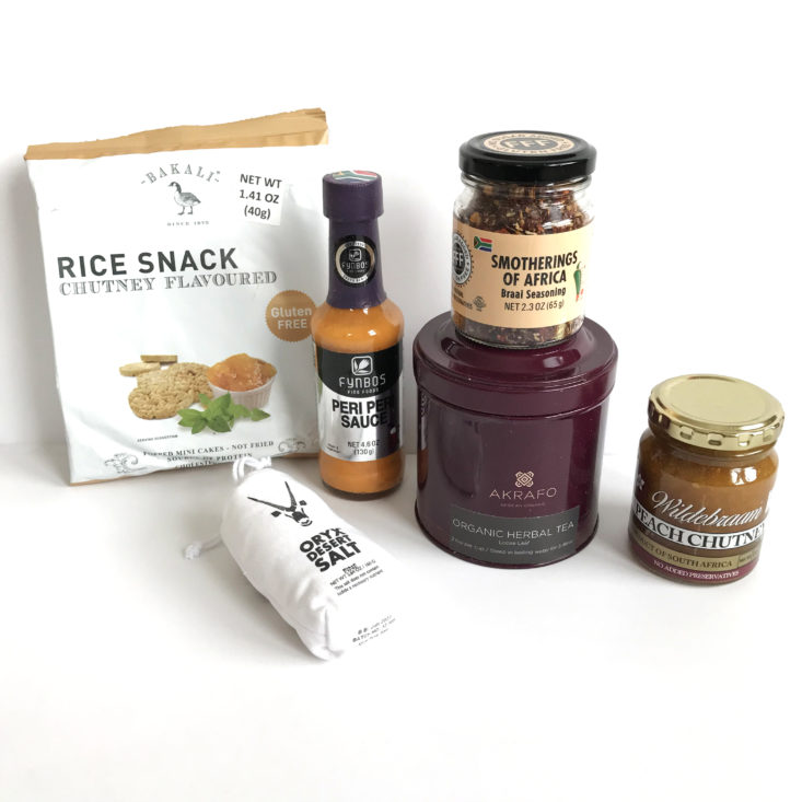 Try The World South Africa Box January 2018 - Box Contents