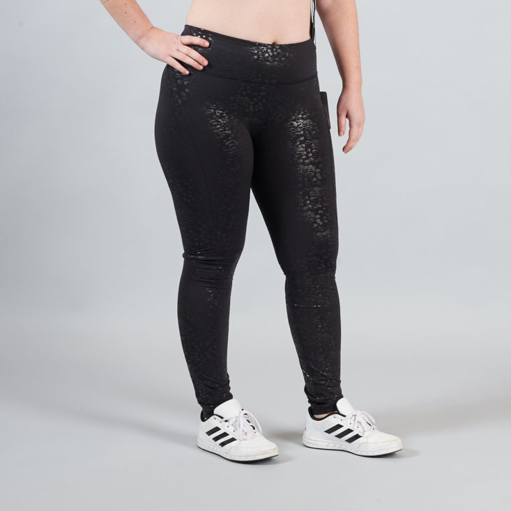 black patterned leggings
