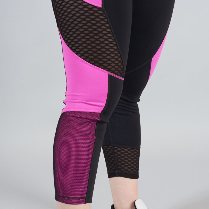 pink panel on leggings