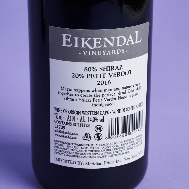 eikendal wine label