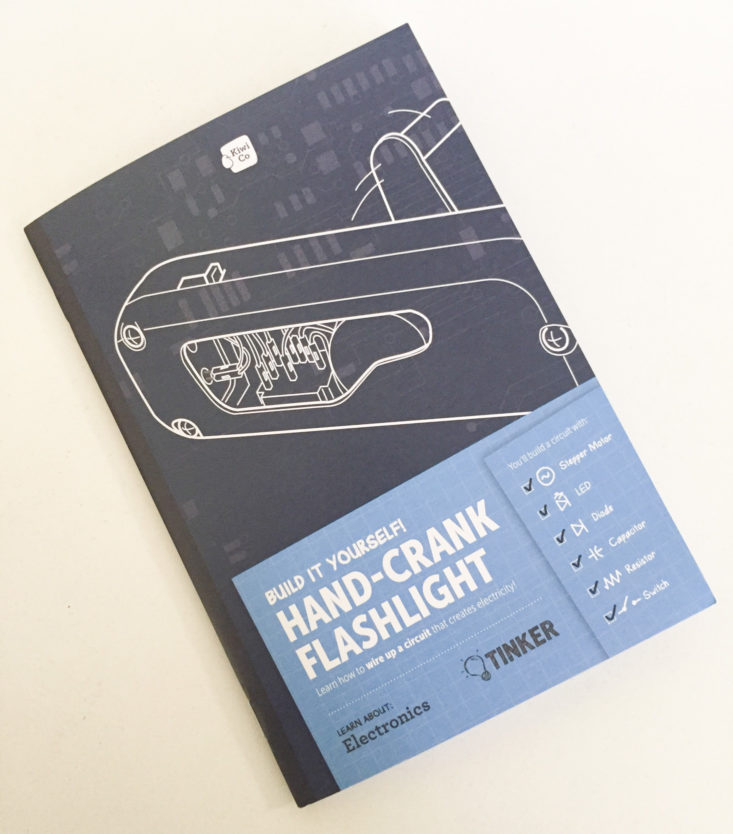 kiwi co electronics pack flashlight 2018 booklet cover