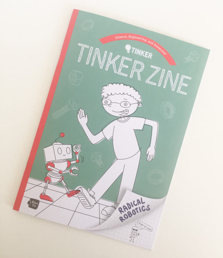 tinker crate walking robot december 2017 booklet cover