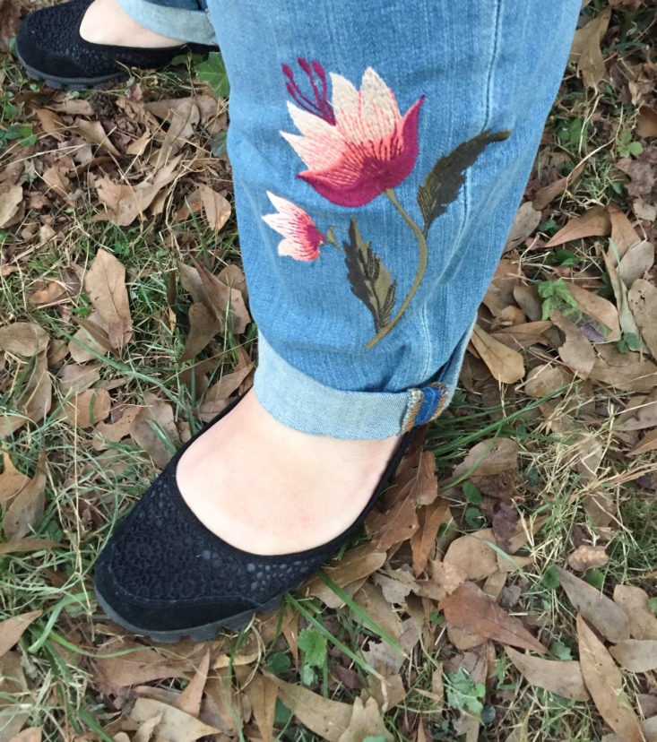 Embroidered Skinny Jeans by Caslon