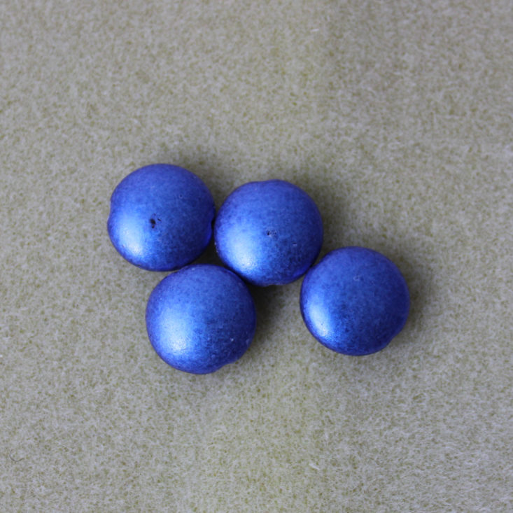14 mm Color Trends Satin-Metallic Blue Cushion Round (Czech glass, 4)